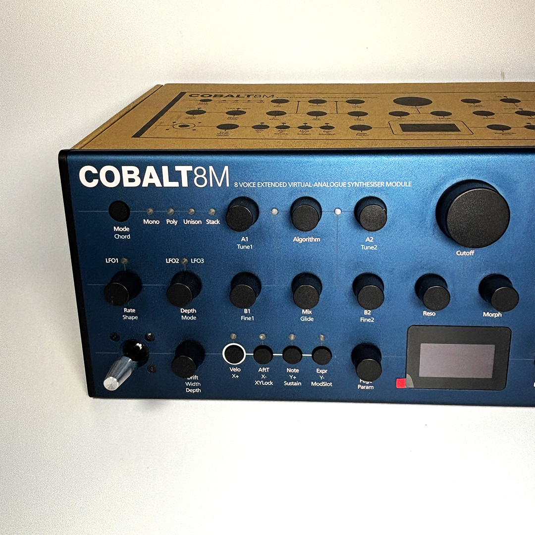 Modal Cobalt8M front panel with controls and screen – used synthesizer module